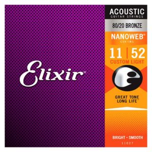 Elixir Nanoweb 011-052 Acoustic Guitar Strings for Rich Sound
