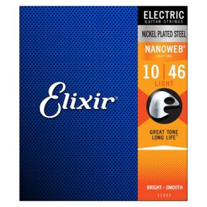 Elixir Nanoweb 010-046 Electric Guitar Strings for Bright Sound