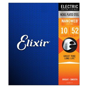 Elixir Nanoweb 010-052 Electric Guitar Strings for Bright Tone