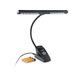 Versatile 12-LED Music Stand Light with Dimmer & Gooseneck