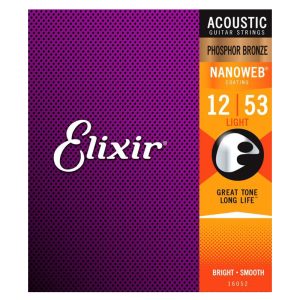 Elixir Nanoweb Acoustic Strings - Phosphor Bronze 012-053