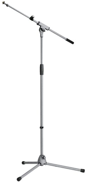 Soft-Touch Grey Microphone Stand for Unmatched Stability