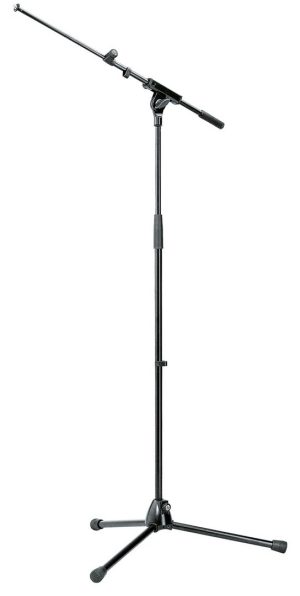 Versatile Adjustable Black Microphone Stand with Boom Arm