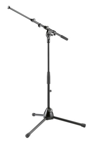 Adjustable Compact Black Microphone Stand with Boom Arm