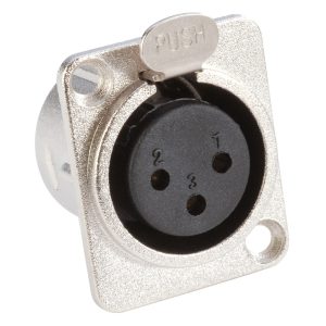 Durable XLR Female D-Type Chassis Connector for Superior Sound