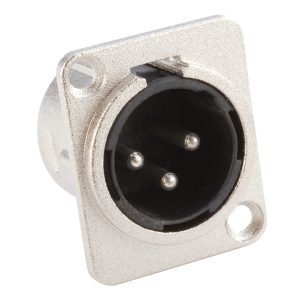 Premium XLR Male D-Type Chassis Connector for Superior Audio Quality