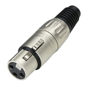 Premium Silver XLR Female Plug for Superior Audio Quality
