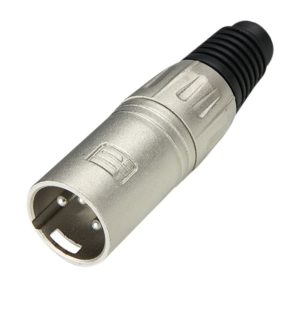 Premium Silver XLR Male Connector for Superior Sound Quality