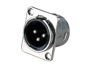 CNC XLR Male Chassis Mount Connectors - Pack of 4