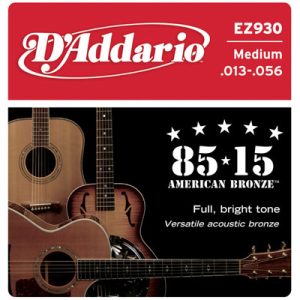 Bright-Sounding 85/15 Bronze Acoustic Guitar Strings 13-56
