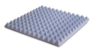 Premium Foam Pyramidal Panels - 12 White Acoustic Tiles 60 x60 cm