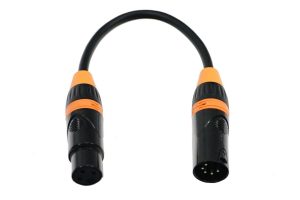 Professional 3 Pin to 5 Pin DMX XLR Adapter for Lighting