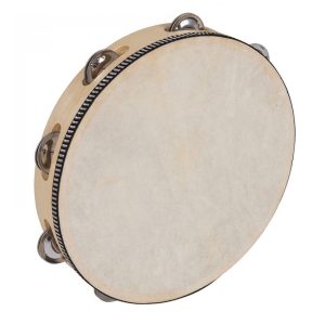 25 cm Natural Wooden Tambourine - Perfect for Joyful Music
