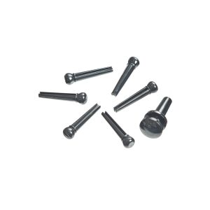 Ebony Bridge Pins Set of 7 - Enhance Your Guitar's Tone