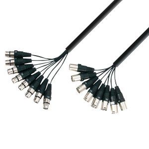 Professional 8-Pair XLR Multicore Cable for Studio Use 3 m