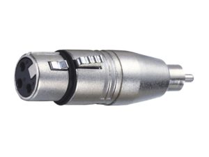 Premium Silver Female XLR to Male RCA Adapter 4-Pack