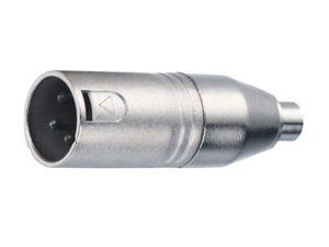 Pro XLR to RCA Male Adapter Set - 4 Silver Connectors