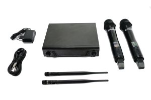 Double True Diversity UHF Wireless Mic System, 150 m Range