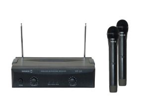 Dual VHF Wireless Microphone System with Two Handheld Mics