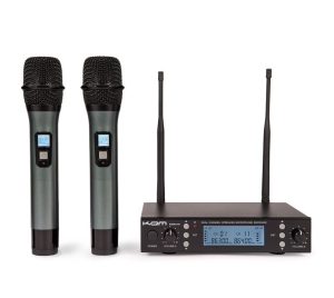 Kam UHF Dual Channel Professional Wireless Microphone System