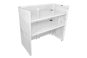 Elegant Foldable DJ Booth with Cable Management & Carrying Bag