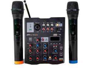 Compact 5-Channel Mixer with USB/BT & 2 Wireless Mics
