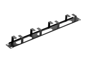 Durable 1 U Cable Entry Panel for 19'' Rack - Steel, Black