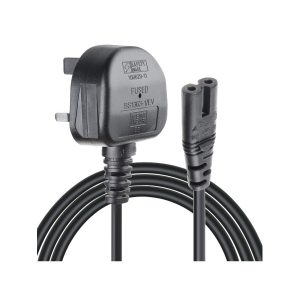 British Type Power Cable 1.5 m - Durable Figure Eight Connector