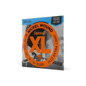 D'Addario Jazz Extra Light Electric Guitar Strings 10-49 Gauge