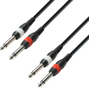Premium ADH 3 M Twin Audio Cable | 2 Jack TS for Clarity