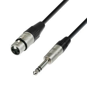 Professional XLR to TRS Balanced Cable for Clear Audio || High-Flex XLR Female to 6.3 mm TRS Cable for Mic Signals