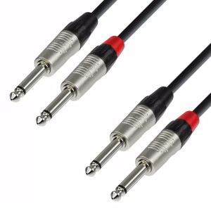 High-Quality Stereo Cable with Durable 6.3 mm TRS Plugs