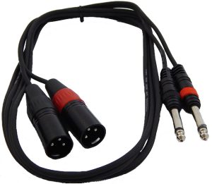 2-Pin 6.3 mm XLR Male Cable - Premium 1.5 m Audio Line